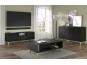 Холна маса RAVENNA MDF HG 90x60 (черен мат/черен гланц)